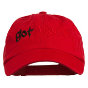 Halloween Got Blood Embroidered Low Profile Washed Cap