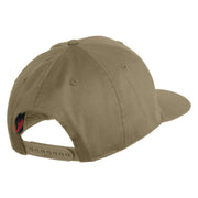 USAF Blue Letter Embroidered Solid Cotton Twill Pro Style Cap - Khaki OSFM