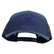 Eagle Navy Retired Embroidered Retro Trucker Cap