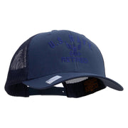 Eagle Navy Retired Embroidered Retro Trucker Cap