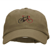 Heart Wheel Bike Embroidered Cotton Twill Cap