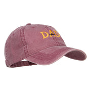 Mustache Dad Embroidered Washed Cap