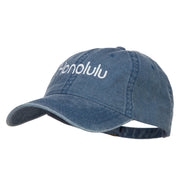 Honolulu Embroidered Washed Buckled Cap