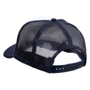 Born to Fly Embroidered Foam Panel Mesh Snapback - Navy-White OSFM