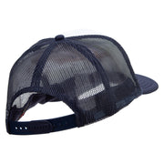 Born to Fly Embroidered Foam Panel Mesh Snapback - Navy-White OSFM