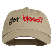 Halloween Got Blood Embroidered Low Profile Washed Cap