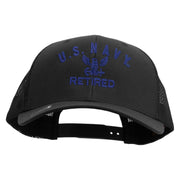 Eagle Navy Retired Embroidered Retro Trucker Cap