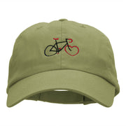 Heart Wheel Bike Embroidered Cotton Twill Cap