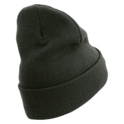 Licensed Golden US Army Embroidered 12 Inch Long Knitted Beanie - Dk-Grey OSFM