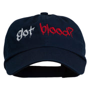 Halloween Got Blood Embroidered Low Profile Washed Cap