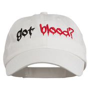 Halloween Got Blood Embroidered Low Profile Washed Cap