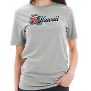 Hawaii State Flower Graphic Design Short Sleeve Cotton Jersey T-Shirt