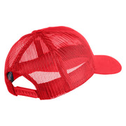 1st Marine Division Veteran Embroidered 6 Panel Structured Cotton Twill Mesh Cap Made in USA - Red OSFM