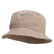 Reggae Lion Embroidered Bucket Hat - Khaki OSFM