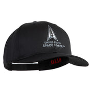 US Space Force with Delta Embroidered Solid Cotton Twill Cap - Black OSFM