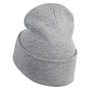San Diego City Skyline Embroidered 12 Inch Long Knitted Beanie - Heather-Grey OSFM