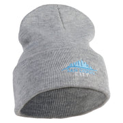 San Diego City Skyline Embroidered 12 Inch Long Knitted Beanie - Heather-Grey OSFM