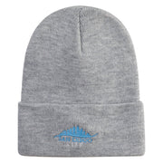 San Diego City Skyline Embroidered 12 Inch Long Knitted Beanie - Heather-Grey OSFM