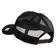 1st Marine Division Veteran Embroidered 6 Panel Structured Cotton Twill Mesh Cap Made in USA - Black OSFM