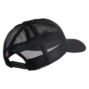 1st Marine Division Veteran Embroidered 6 Panel Structured Cotton Twill Mesh Cap Made in USA - Black OSFM