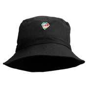 Reggae Lion Embroidered Bucket Hat - Black OSFM