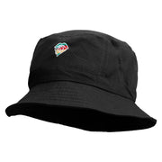 Reggae Lion Embroidered Bucket Hat - Black OSFM