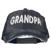 Grandpa Embroidered Low Profile Mesh Cap