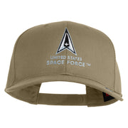 US Space Force with Delta Embroidered Solid Cotton Twill Cap - Khaki OSFM