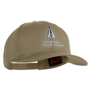 US Space Force with Delta Embroidered Solid Cotton Twill Cap - Khaki OSFM
