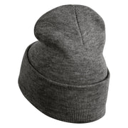 San Diego City Skyline Embroidered 12 Inch Long Knitted Beanie - Black-Marled OSFM