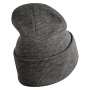 San Diego City Skyline Embroidered 12 Inch Long Knitted Beanie - Black-Marled OSFM