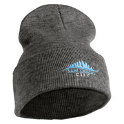 San Diego City Skyline Embroidered 12 Inch Long Knitted Beanie - Black-Marled OSFM
