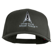 US Space Force with Delta Embroidered Solid Cotton Twill Cap - Charcoal OSFM