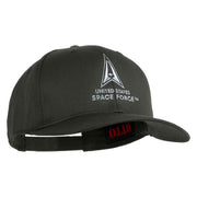 US Space Force with Delta Embroidered Solid Cotton Twill Cap - Charcoal OSFM