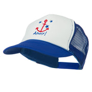 Anchor Stars Ahoy Embroidered Foam Mesh Back Cap