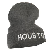 Houston City Embroidered Long Beanie