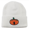 Halloween Yawning Jack o Lantern Embroidered Long Beanie