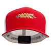 Serpent Blade Embroidered Mesh Cotton Twill Trucker 2 Tone Cap - Red-White OSFM