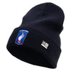 Licensed 173rd Airborne Brigade Combat Team Embroidered 12 Inch Long Knitted Beanie - Navy OSFM