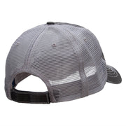 The Throwing Dart Embroidered Frayed Mesh Cap