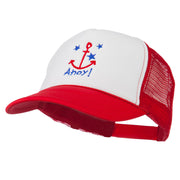 Anchor Stars Ahoy Embroidered Foam Mesh Back Cap