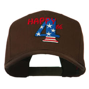 Happy 4th Embroidered Cap