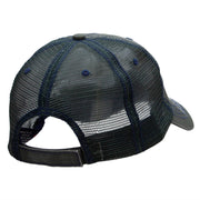 The Throwing Dart Embroidered Frayed Mesh Cap