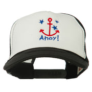 Anchor Stars Ahoy Embroidered Foam Mesh Back Cap