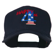 Happy 4th Embroidered Cap