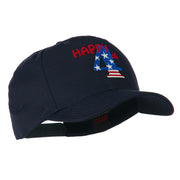 Happy 4th Embroidered Cap