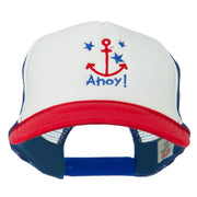 Anchor Stars Ahoy Embroidered Foam Mesh Back Cap