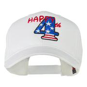 Happy 4th Embroidered Cap