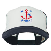 Anchor Stars Ahoy Embroidered Foam Mesh Back Cap