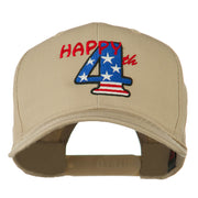 Happy 4th Embroidered Cap